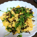 クックICNERT☆'s cooksnap of when they made 豆苗と玉子の塩昆布炒め☆.