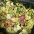 ＄ophie's cooksnap of when they made 芽キャベツとラディッシュのサブジ.
