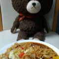 ミーちゃん姉妹のれ's cooksnap of when they made 焼きうどん(隠し味オイスターソース).