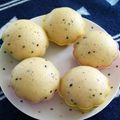 ✩かめたん✩'s cooksnap of when they made 子供の朝食おやつに☆黒ごまきなこ蒸しパン.