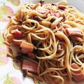 ナンうまい's cooksnap of when they made しめじとベーコンの和風パスタ.