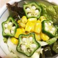 らて♪'s cooksnap of when they made 美肌♡オクラとコーンのサラダ.