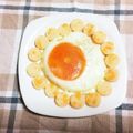 らて♪'s cooksnap of when they made お花の目玉焼き♪.