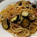 kiminov's cooksnap of when they made ＊ナスとベーコンと水菜の和風パスタ＊.