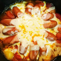 三つ葉つくし's cooksnap of when they made トマトチーズ煮込み♪まるごとソーセージ.