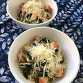 桜CHACHACHA's cooksnap of when they made かにかまとほうれん草のクリームパスタ.