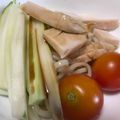 Chika_sck's cooksnap of when they made 夏のお助け・サラダチキンそうめん.