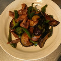 ぱぴぷぺぽこちゃん's cooksnap of when they made 砂肝とピーマンと茄子のソース炒め.