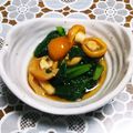 み〜も's cooksnap of when they made 食卓のもう１品☆なめこと小松菜のおひたし.