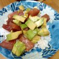 3のんのん's cooksnap of when they made わさび醤油ダレが美味い！アボカドマグロ丼.