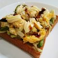 ねここfm's cooksnap of when they made 簡単・卵とキャベツで作る B級サンド.