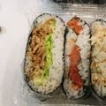 ぽんこ♡'s cooksnap of when they made 【おにぎらず】豚の生姜焼きサンドおむすび.