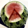 ゆうはあん's cooksnap of when they made スイカの切り方 姫まくら一口サイズ.