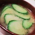 ジルバン's cooksnap of when they made 富山の隠れたご馳走!? キュウリの味噌汁.