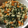 くっくはるちゃん's cooksnap of when they made 大根の葉と油揚げと鶏挽肉のそぼろ風.