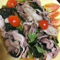 ゆぴちお's cooksnap of when they made つるむらさきと豚バラ炒め.