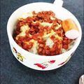 ママんま's cooksnap of when they made お皿１つで簡単めちゃ旨ランチ♪焼き納豆丼.