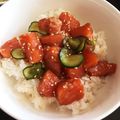 うなちゃん！'s cooksnap of when they made カリフォルニアで大流行 簡単ハワイポキ丼.