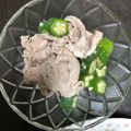 にむばすしゅたーぜん's cooksnap of when they made オクラと豚のおひたし.