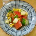 jun120121's cooksnap of when they made トマト・きゅうりのさっぱりコーンのマリネ.