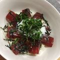 milkypon's cooksnap of when they made 漬けまぐろの山かけ丼.
