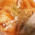 ＊にょにょん＊'s cooksnap of when they made 超即席！レンジで冷凍餃子のキムチスープ.
