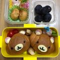 kohseimama's cooksnap of when they made キャラ弁 リラックマのサンドイッチ.