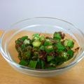あかいきりん's cooksnap of when they made オクラのおかか和え.