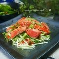 かおりかざり's cooksnap of when they made 炙りサーモン水菜の柚子胡椒だれ.