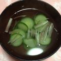 ぽぽきゅ's cooksnap of when they made きゅうりの冷たいお吸い物.