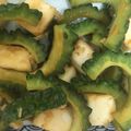 いずみはる's cooksnap of when they made ゴーヤとはんぺんのおかか麺つゆバター炒め.