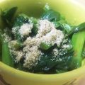 berineko's cooksnap of when they made ツルムラサキのピリ辛中華あえ.