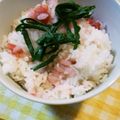 桜井英美's cooksnap of when they made 梅ちりめんご飯.