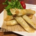 くまちん☆'s cooksnap of when they made 簡単おつまみ♪カレースティック春巻き.