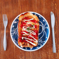 hina_7986's cooksnap of when they made 【簡単朝ご飯】埋め込み式目玉トースト.