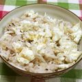 虎よ虎よ！'s cooksnap of when they made ズボラ飯♪余った卵白活用！じゃこたま丼.