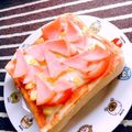 ☆３匹の子ぶた☆'s cooksnap of when they made トマト チーズトースト♪.