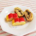 SP♪'s cooksnap of when they made お弁当に♡カニカマ上のせ♡鮮か赤い卵焼き.