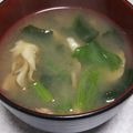 こむぎぱくぱく's cooksnap of when they made 免疫貧血対策！舞茸ほうれん草のお味噌汁.