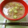 solapapa's cooksnap of when they made もずくとおくらのお味噌汁.
