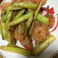 クック9P6O5D☆'s cooksnap of when they made 簡単おつまみ！エビとアスパラ炒め.