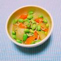 まあまま☆0403's cooksnap of when they made 枝豆と玉ねぎ・人参のじゃこ煮♪.