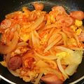 fujii221's cooksnap of when they made ウインナーと玉ねぎのピリ辛卵炒め.