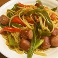 酒豪男子's cooksnap of when they made ウィンナーとピーマンのトマトパスタ.
