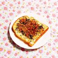 カレンガール's cooksnap of when they made おかかと胡麻のトースト.