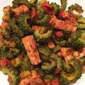 geranium's cooksnap of when they made 簡単おいしいゴーヤとベーコンのカレー風味.