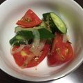 メロンパンケーキ's cooksnap of when they made トマトとキュウリの中華ドレッシング和え.