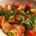 スーヤン's cooksnap of when they made トマトと唐揚げのねぎポン和え.