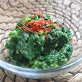 M0‾ー‾0N's cooksnap of when they made ☆めんつゆ☆で簡単モロヘイヤのおひたし.