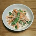 ＊丹子＊'s cooksnap of when they made スナップエンドウと人参のツナマヨ和え.